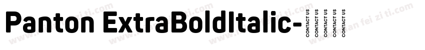 Panton ExtraBoldItalic字体转换